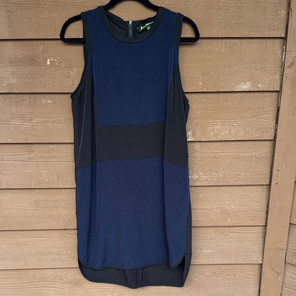 Sam Edelman Navy and Black Midi Dress